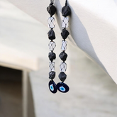 Evil Eye Black Tourmaline & Selenite Hanger