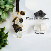 Black Tourmaline & Selenite Hanger