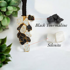 Black Tourmaline & Selenite Hanger
