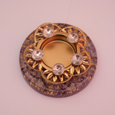 Amethyst Crystal Orgone Tealight Holder