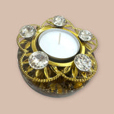 Tiger Eye Crystal Orgone Tealight Holder