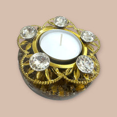 Tiger Eye Crystal Orgone Tealight Holder