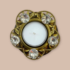 Tiger Eye Crystal Orgone Tealight Holder