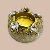 Clear Quartz Crystal Orgone Tealight Holder