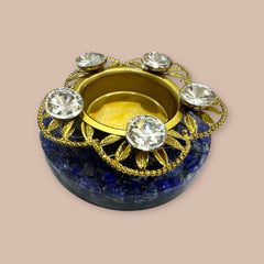 Lapis Lazuli Crystal Orgone Tealight Holder