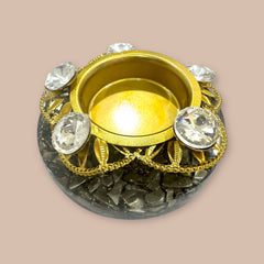 Pyrite Crystal Orgone Tealight Holder