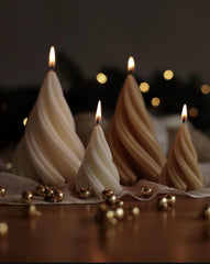 Swirl Tree Christmas Candle