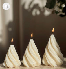 Swirl Tree Christmas Candle