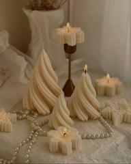 Swirl Tree Christmas Candle